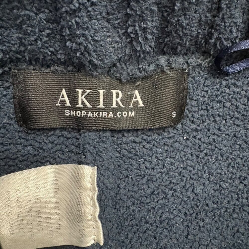 Akira Navy Blue Contemporary Cozy Knit Elevated Loungewear Pants Womens Small - Picture 3 of 7